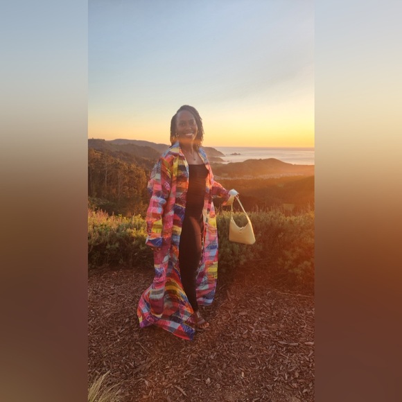 Colorful Geometric Amira Shirt Dress By KAI Collective - Picture 3 of 4